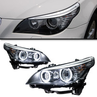 Kit de phares projecteurs LED Angel Eyes pour BMW Série 5 E60 E61 2003-2010, clignotants DRL, plug and play, pièces auto