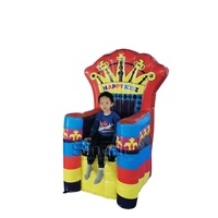 Trônes gonflables géants personnalisables, chaises gonflables commerciales pour roi et reine, idéales pour les fêtes d'anniversaire