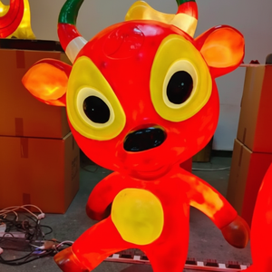 Lámpara LED con diseño de caballo del zodiaco chino en 3D para decoración de exteriores en Navidad y festivales, lámpara de jardín impermeable IP65. - Product Image 1