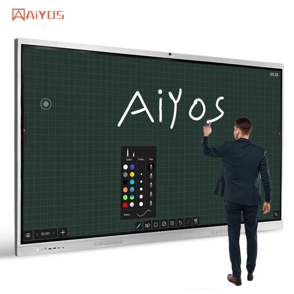 75" Inch Smart Digital Board Touch Screen Interactive Flat Panel Whiteboard for Classroom/Office