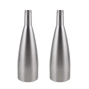 2019 Großhandel 150ml 500ml 750ml Aluminium Metall Wasser flasche für Wasser/Saft/Bier/Wein