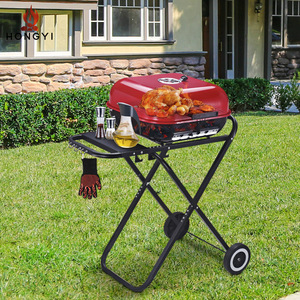 Barbecue portable au charbon de bois Hongyi 18,5 pouces, pliable, avec roues, pour pique-nique et utilisation en terrasse - Product Image 2