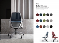 Chaise de bureau confortable en maille noire, chaise de direction moderne pour le travail, la formation, la réception, les chaises d'accueil