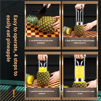 Groothandel Veilige Roestvrijstalen Ananas Picker Mes Eye Peeler Ananas Corer Peeling Ananas Mes Snijder Corer Fruit Tool