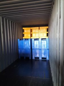 LYPALLETS gri sarı ve mavi katı plastik palet kutusu/kargo depolama için plastik palet - Product Image 5