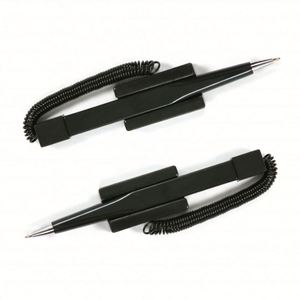 Stylo bille en gros avec logo personnalisé, support de stylo de comptoir d'hôtel sécurisé, stylo de bureau noir - Product Image 3