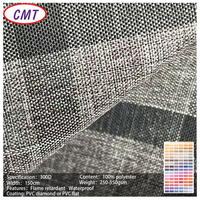 Tissu imperméable ignifuge en polyester Oxford 300D enduit PU, double ton, motif Danse du Dragon, pour sellerie automobile et usage extérieur