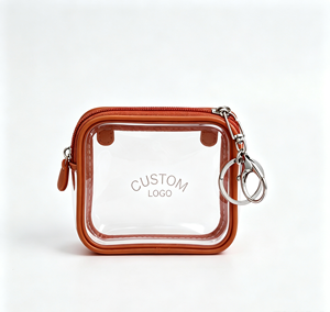 Mini sac fourre-tout transparent en PVC imperméable avec logo personnalisé, porte-clés, breloque de mode, sac à main, cadeau promotionnel de vacances, Chine - Product Image 1