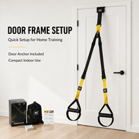 Sangles d'entraînement multi-scènes FLOWA avec système d'ancrage universel pour barre de traction à domicile, arbre et fitness fonctionnel en extérieur