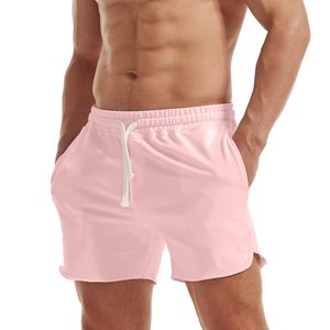 กางเกงขาสั้นออกกำลังกายผู้ชาย ระบายอากาศได้ดี พิมพ์ลายลำลอง สำหรับวิ่ง ฟิตเนส ใส่เล่นกีฬา  รับสกรีนโลโก้ เอวกลาง มีเชือกผูก ผลิตจากผ้าโพลีเอสเตอร์/คอตตอน 100% - Product Image 5