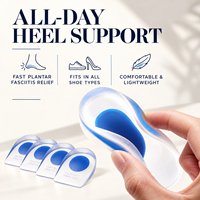 Coussinets de talon en gel pour hommes et femmes, inserts de soutien du talon pour le soulagement des douleurs plantaires et des épine calcanéenne
