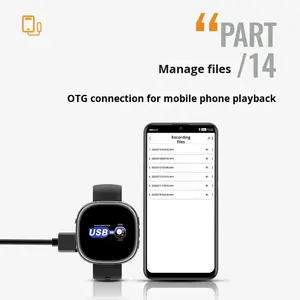 Reducción de ruido AI Inteligente Ultra-Long Standby Grabación cifrada Grabadora de Voz digital profesional activada por voz - Product Image 2