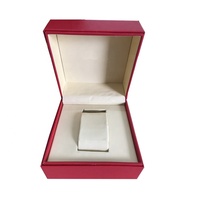 Boîte de rangement et de présentation de montres personnalisée de luxe en cuir PU rouge pour montre Cartier