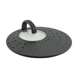 Couvercle de <span class=keywords><strong>Protection</strong></span> contre les éclaboussures d'huile, 9mm, couverture de cuisine, en aluminium noir, avec fenêtre en verre - Product Image 3