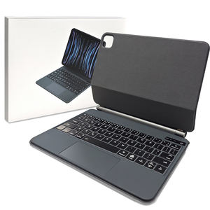 Prix de gros Clavier magique pour 12.9 iPad Attaché magnétique Soft <span class=keywords><strong>Touch</strong></span> PU Cover Auto-connect 7-RGB Clavier rétro-éclairé - Product Image 2