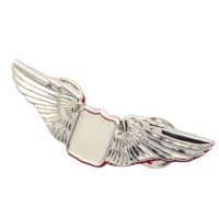 Épinglette personnalisée Libye à aile unique - Badge drapeau 3D imprimé époxy avec placage nickel argenté