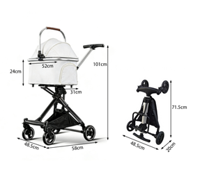 Promotion : Poussette pour <span class=keywords><strong>chien</strong></span> <span class=keywords><strong>de</strong></span> voyage d'extérieur Mamago S700 <span class=keywords><strong>en</strong></span> tissu Oxford gris, chariot portable 4 roues <span class=keywords><strong>en</strong></span> alliage d'aluminium, séparable, direct usine - Product Image 5