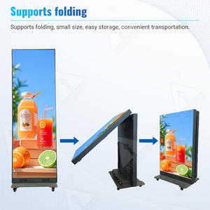 תצוגת LED ניידת מתקפלת P1.8 לשימוש פנים וחוץ, עומדת על הרצפה, נשלטת על ידי Wifi, שלט דיגיטלי פרסומי, OEM - Product Image 5