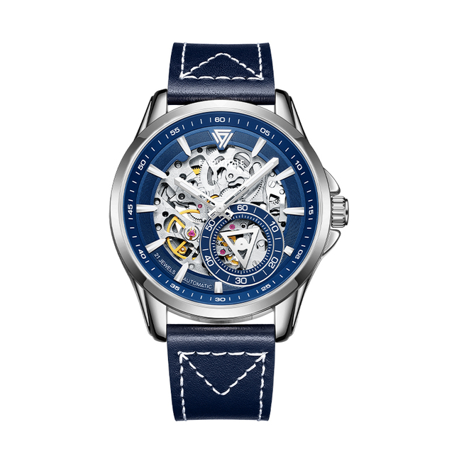 Waterproof Hollow Out Skeleton Strap Luxury Mechanical Automatic Wrist Men Watch FW-6350