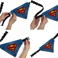 Bandana pour chien personnalisé à carreaux imprimés classiques avec bordure en dentelle blanche, tissé doux pour chiens et chats - Logo personnalisé, vente en gros