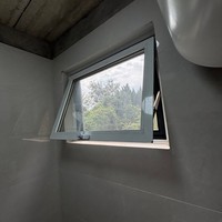 Fenêtre verticale Low-E avec profilé PVC, cadre en plastique, verre trempé, moustiquaire magnétique coulissante, antivol, design moderne pour cuisine extérieure