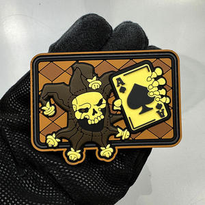 Patch Tattico Joker Skull Death Card Spades |   Tessuto 3D in PVC Resistente all'Acqua, Ecologico, su Misura per Bracciali e Zaini - Product Image 2