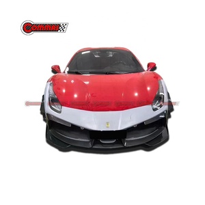 ชุดแต่งตัวถังรถยนต์คาร์บอนไฟเบอร์แห้งคุณภาพเยี่ยมสไตล์ Challenge สำหรับ Ferrari 488 กันชนหน้า-หลัง สเกิร์ตข้าง - Product Image 6