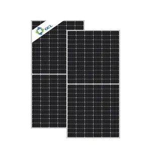 Painéis solares gcl 550w 555w preto, linha de eletricidade mbb de cor para mercado solar