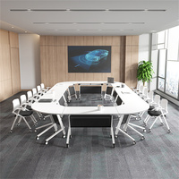 Table de réunion pliante de bureau, mobilier de bureau universitaire, design simple, vente chaude, luxe, modulaire, commercial, hôtel, formation