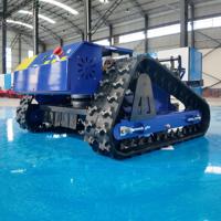 Tondeuse à gazon robotisée agricole domestique sur chenilles télécommandée certifiée CE EPA, tondeuse à gazon haute puissance