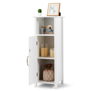 Armoire <span class=keywords><strong>de</strong></span> salle <span class=keywords><strong>de</strong></span> bain mince, armoire <span class=keywords><strong>de</strong></span> rangement multifonctionnelle avec dispositif anti-basculement et étagère réglable à 3 hauteurs - Product Image 5