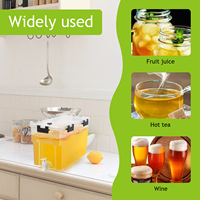 Distributeur de boissons portable transparent de haute qualité 5,7 L pour le camping, l'extérieur, le bureau, la maison, distributeur de jus manuel avec robinet