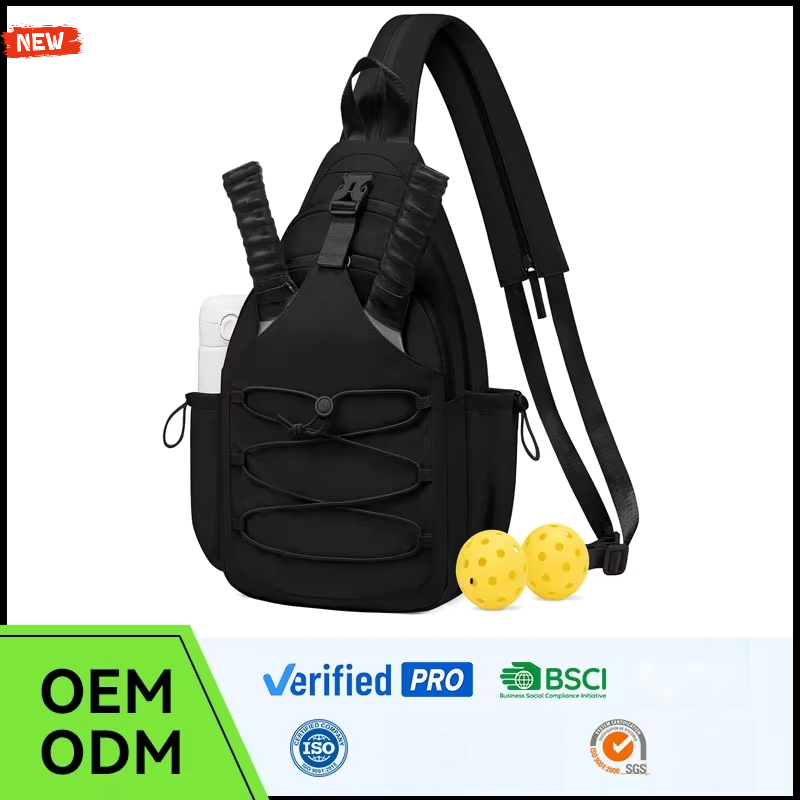 Evercredit Large Capacity 30-40L Lightweight 600D Sling Backpack for Women Tennis Pickleball & Badminton Sport Accessory Bag