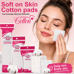 80/150 PCS Tampons <span class=keywords><strong>de</strong></span> <span class=keywords><strong>coton</strong></span> carrés 3 couches en <span class=keywords><strong>coton</strong></span> biologique non-tissé, texture double face, sans peluches, pour le maquillage et l'exfoliation - Product Image 1