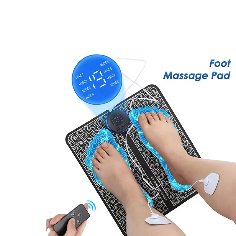 Best Verkopende Producten Draagbare Usb Thuisgebruik Pedicure Voetmassagemat Tientallen Massagepad Ems Voetmassageapparaat