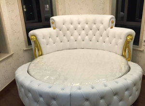<span class=keywords><strong>Cama</strong></span> de terciopelo redonda grande de alta calidad de fábrica al por mayor <span class=keywords><strong>cama</strong></span> doble de metal para boda <span class=keywords><strong>cama</strong></span> de tela de cuero de madera <span class=keywords><strong>cama</strong></span> de pareja princesa <span class=keywords><strong>cama</strong></span> de hotel - Product Image 4
