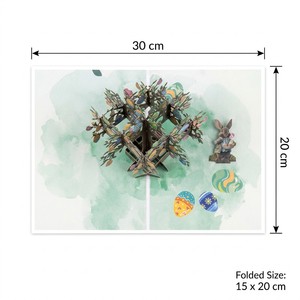 3D Easter Greeting Card Handmade <b>Paper</b> Pop Up Card Custom Printed Holiday Gift for Kids Party - Product Image 5