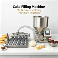 Machine d'injection de pâte pour gâteaux / Remplisseuse de crème de haute qualité, nouvelle machine de dépose de crème pour cupcakes avec PLC