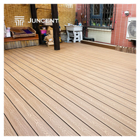 Decking WPC texturé 3D de qualité supérieure résistant à la décoloration et aux intempéries, idéal pour les jardins de luxe et l'aménagement paysager commercial
