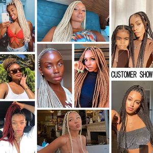 Cheveux synthétiques pour tresses pré-étirées de 26 pouces, brun ombré, YAKI, tresses droites, extensions de cheveux, vente en gros de cheveux - Product Image 6