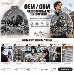 Chaqueta <span class=keywords><strong>de</strong></span> invierno <span class=keywords><strong>de</strong></span> forro polar Sherpa Bison para hombre, con cremallera completa, estilo occidental, para exteriores, proveedor <span class=keywords><strong>mayorista</strong></span> OEM ODM personalizado para marcas - Product Image 6