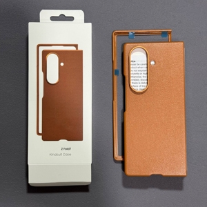 Étui en cuir de luxe haut de gamme pour Samsung Galaxy Z Fold 7 ZFold 6, pare-chocs en métal pour objectif, coque de téléphone portable mate de protection - Product Image 4
