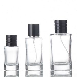 <b>30ml</b> 50ml 100ml High Quality Pump Sprayer Empty <b>Perfume</b> <b>Bottles</b> Refillable clear Luxury Glass Screen Printing Custom Logo - Product Image 2
