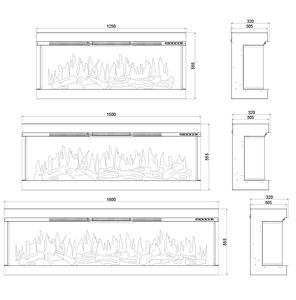 <span class=keywords><strong>Cheminée</strong></span> électrique en verre à flamme artificielle de haute qualité, encastrée ou autoportante, à 3 côtés, pour mur multimédia - Product Image 5