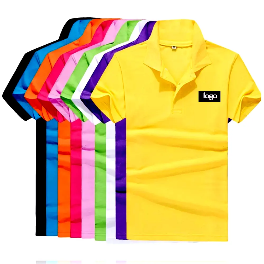 Groothandel Mannen Plain T Shirts Custom Afdrukken Katoenen Polo T-shirts Mannen