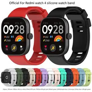 Official Solid Color Silicone Quick Release Wristband Smart Strap For Redmi Watch 4 Xiaomi Band 8 Pro