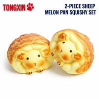 Jouet anti-stress en mousse PU à remontée lente, réaliste, Kawaii, en forme de mouton, melon, pain, à presser, Fidget TONGXIN