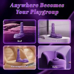 Vibrador Dildo de Control Remoto con Movimiento de Empuje, Diseño de Caballo Monstruo de Fantasía, para Estimulación del Punto G, Clítoris y Anal en Mujeres - Product Image 4