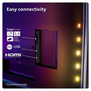 Téléviseur intelligent 4K <span class=keywords><strong>Ambilight</strong></span> avec vision et son cinématiques, se connecte facilement à la maison intelligente, 24, 32, 40, 43, <span class=keywords><strong>50</strong></span>, 55, 65, 75 pouces - Product Image 3