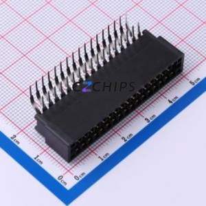 ER34BGFBK Gold Finger Connector Bent Lead Through Hole,P=2.54mm Connector EDGE SLOT 2.54mm 34P Right Angle Insert - Product Image 1